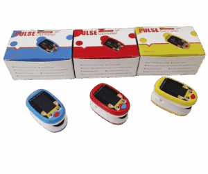 Medical Child pulse oximeter in Kenya.