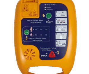 Medical AED defibrillator in Kenya.