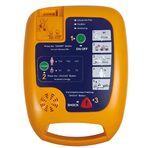 Medical AED defibrillator in Kenya.