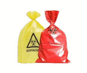 Medical biohazard bin liners in Kenya.