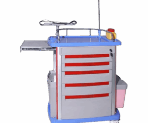 Medical crash cart in Kenya.