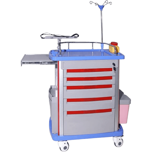 Medical crash cart in Kenya.