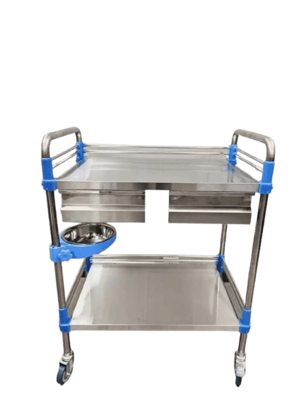 Medical Hospital Dressing trolley.
