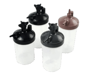 Medical oxygen humidifier bottle in Kenya.