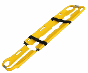 Medical scoop stretcher in Kenya.